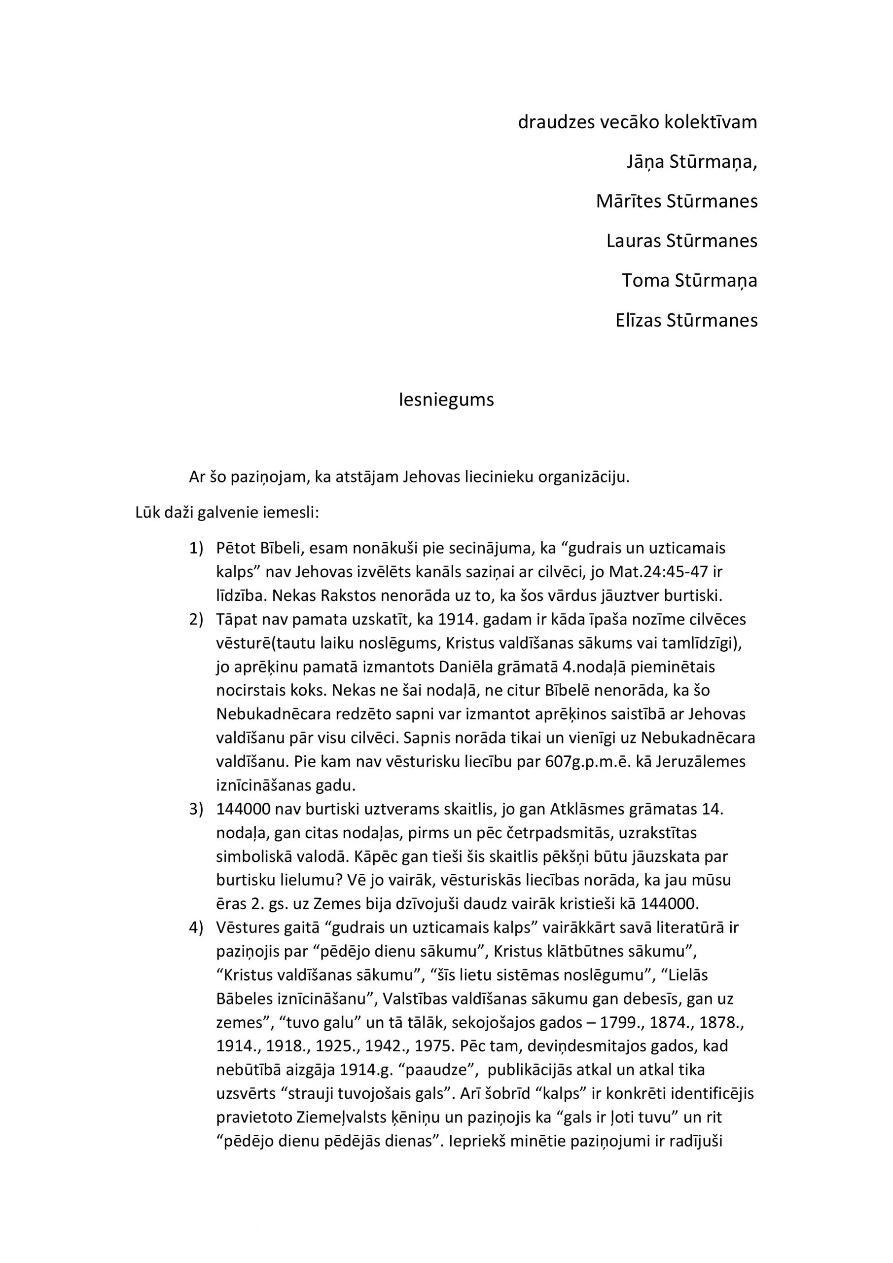 Veidlapas – Fakti par Jehovas lieciniekiem